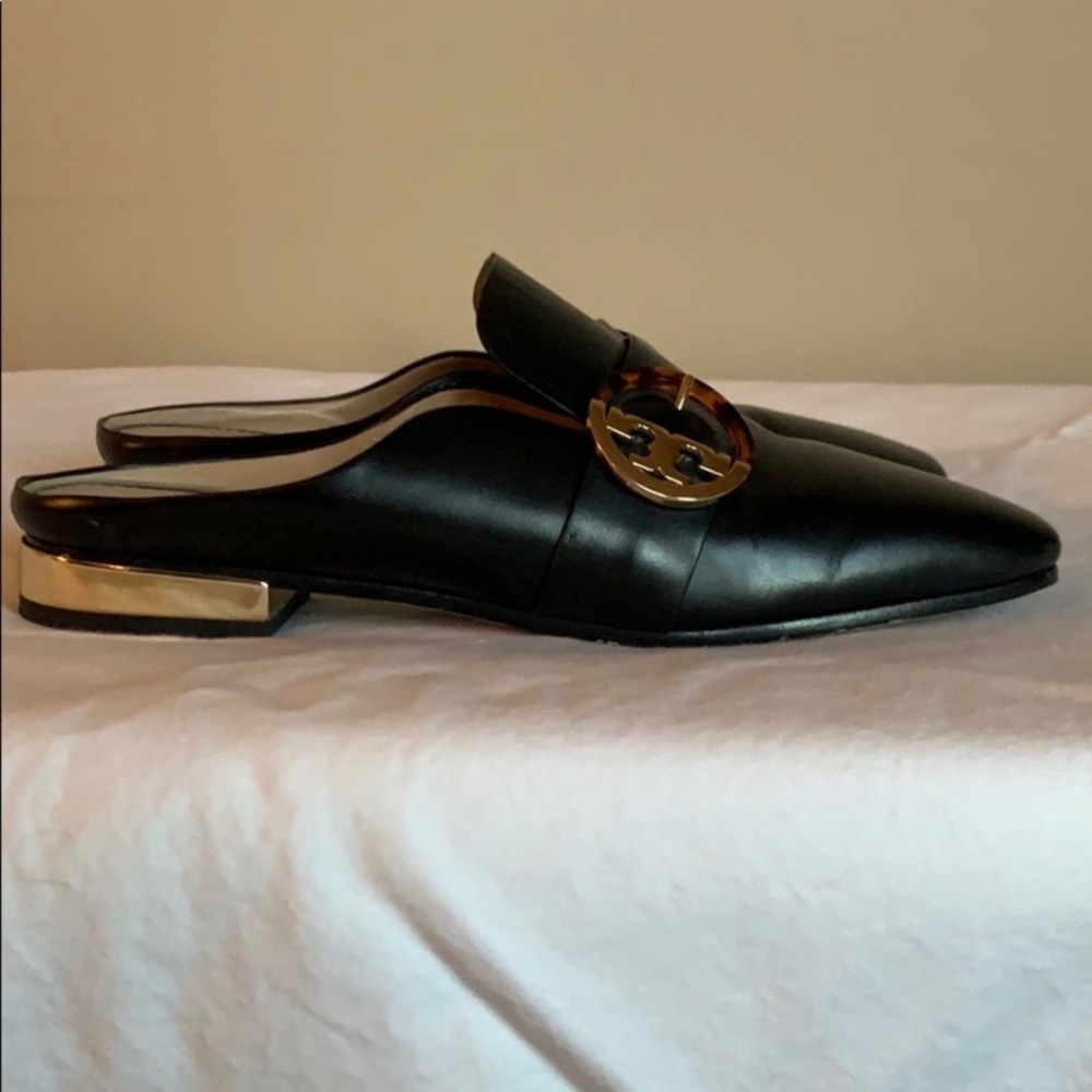 Tory Burch Mules Tortoise Shell Accent